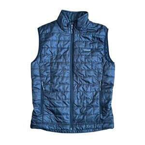Patagonia Nano Puff Black Vest, Size Small Gorpcore Packable Primaloft